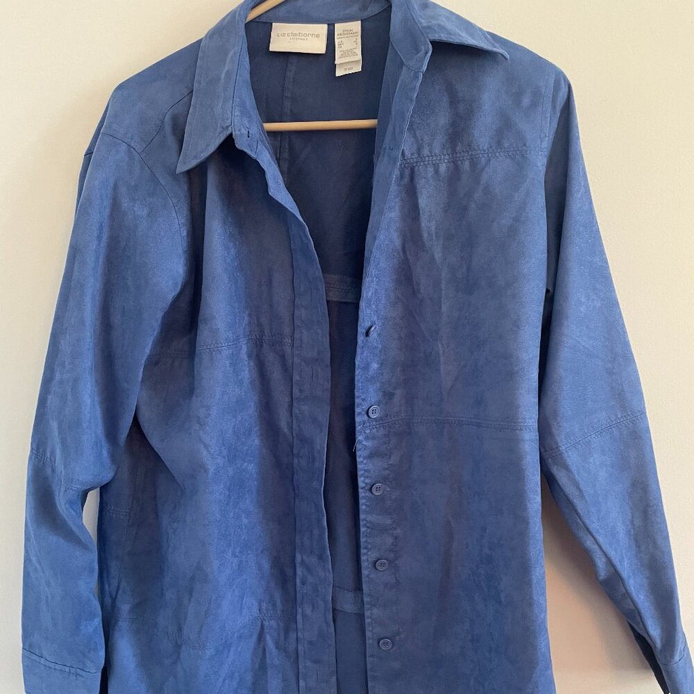 Liz Claiborne | Blue Suede Blazer